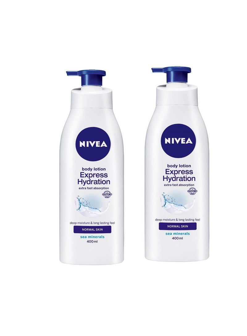 Nivea Body Lotion Express Hydration 400ml ( Pack of 2) - Image 1